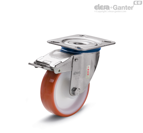 RE.FF-SBF-SST-N Castors with stainless steel bracket Turning plate